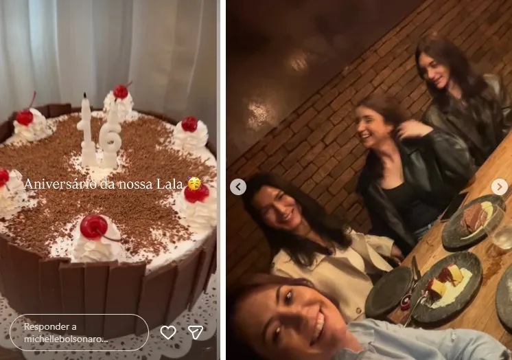 Michelle Bolsonaro homenageia filha pelos 16 anos; Moraes autorizou almoço com familiares