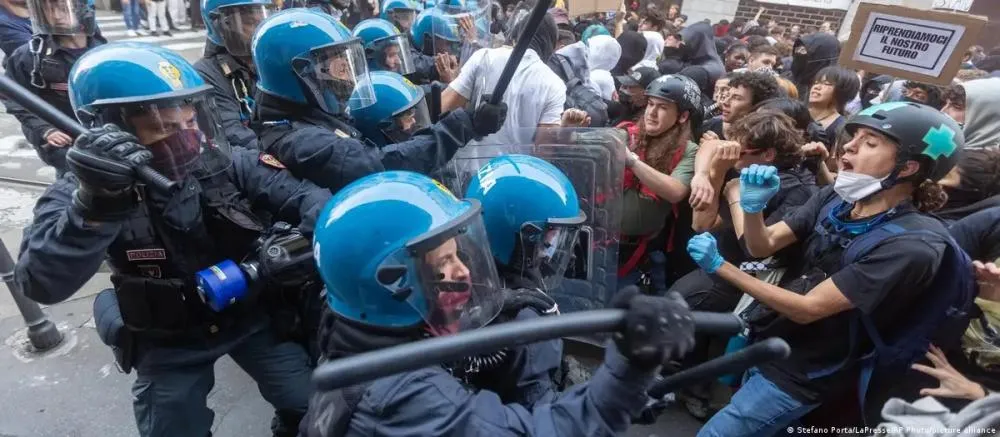 Protestos na Itália causam distúrbios e detenções