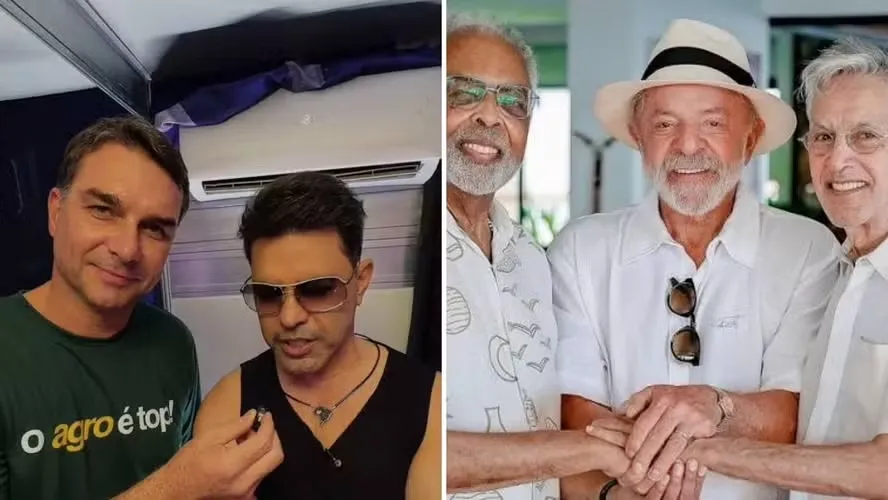 Gusttavo Lima, Leonardo e Zezé Di Camargo reforçam apoio a Flávio na reta final; Lula recebe apoio de Caetano e MPB